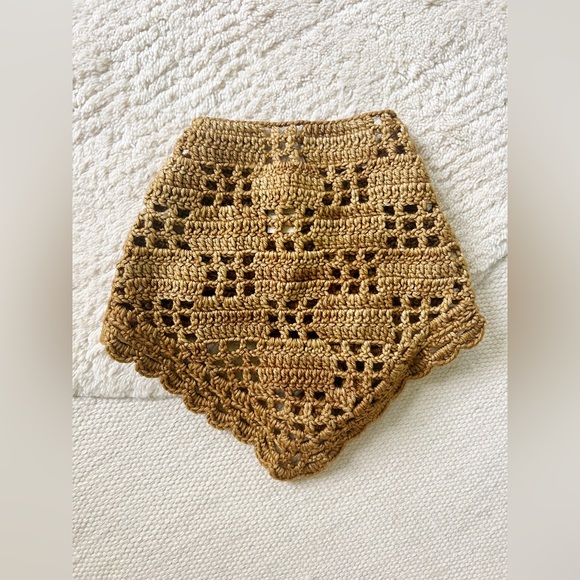 Misha + Puff Women’s Children’s handmade wool scarf kerchief with pom pom ties - Picture 2 of 5